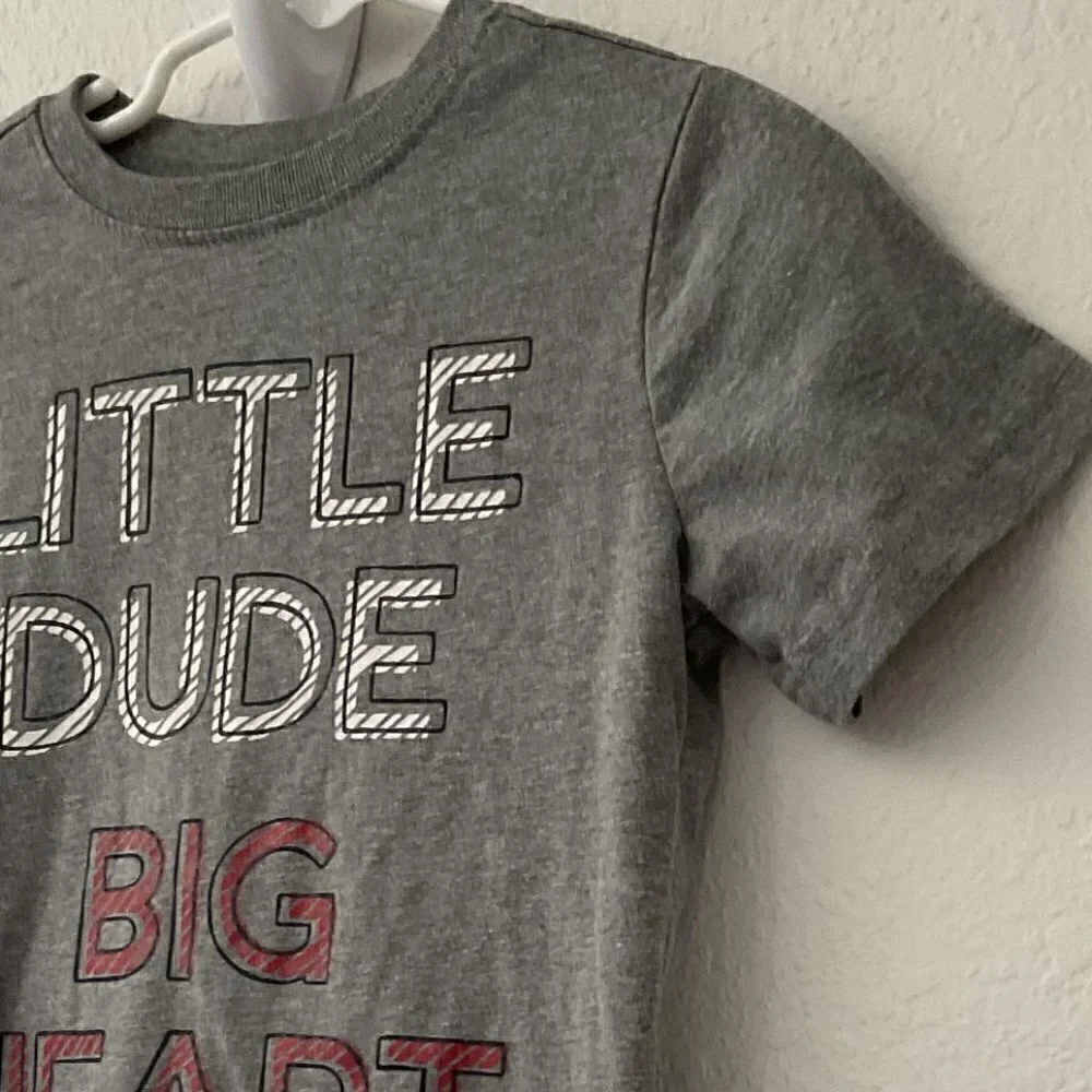 BOYS LITTLE DUDE BIG HEART SHORT SLEEVES T-SHIRT